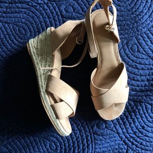 H&M nude wedge sandals